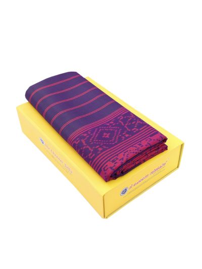 Pochampally Silk Bird Motif with Geometric Ikat Pallu Saree
