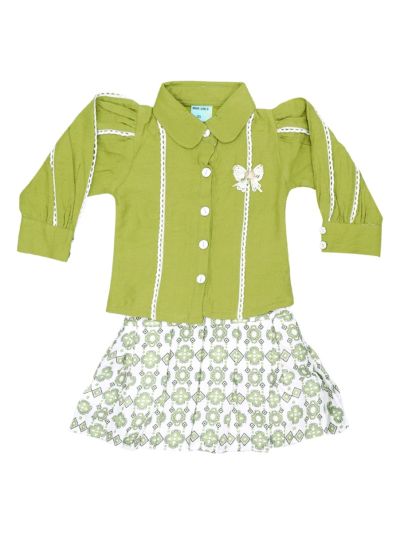 Graceful Essence Butterfly Applique with Geometric Print Short Midi Dress