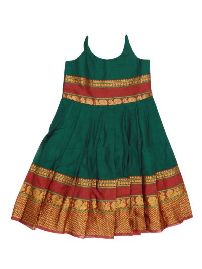 Kutty Kanmanie Girls Annapakshi Zari Border Traditional Frock