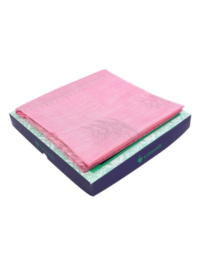 Kanmanie Softy Silk Butta with Triangle Geometric Pallu Saree
