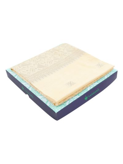 Kanmanie Softy Silk Triangle Butta with Triangle Geometric Pallu Saree