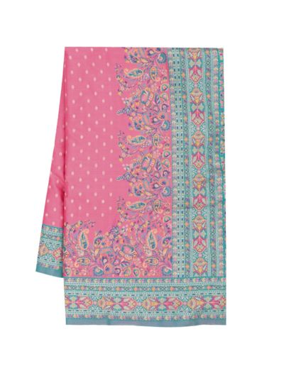 Gracecharm Katan Silk Butta with Contrast Border Saree
