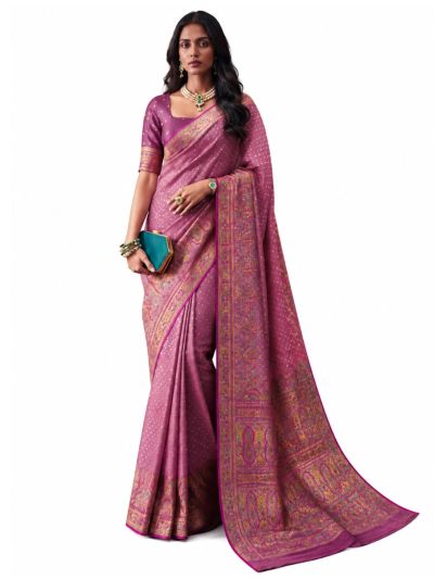 Gracecharm Katan Silk Butta with Paisley Floral Jaal Pallu Saree