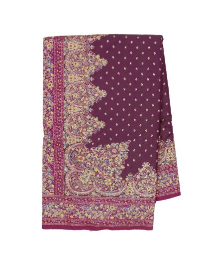 Gracecharm Katan Silk Butta with Floral Jaal Pallu Saree