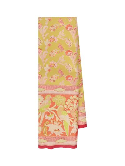 Gracecharm Gift Art Silk Floral Jaal with Floral Trellis Pallu Saree