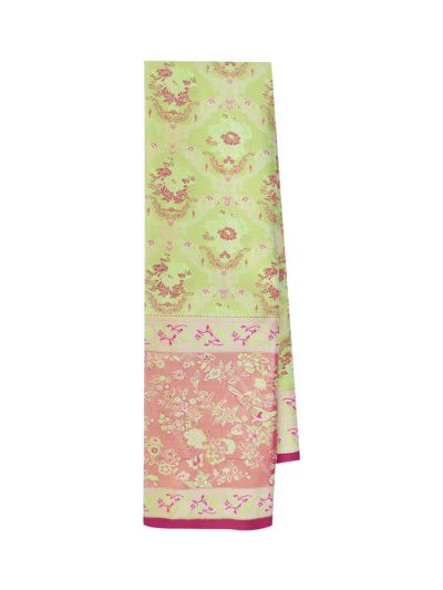 Gracecharm Gift Art Silk Floral Trellis with Floral Pallu Saree

