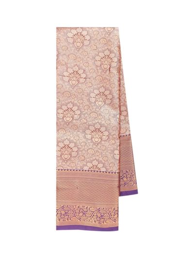 Gracecharm Gift Art Silk Bouquet Creeper Jaal with Medallion Pallu Saree
