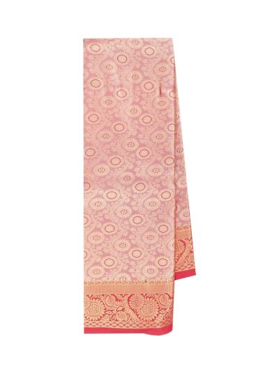Gracecharm Gift Art Silk Floral Chakra Jaal with Floral Border Saree