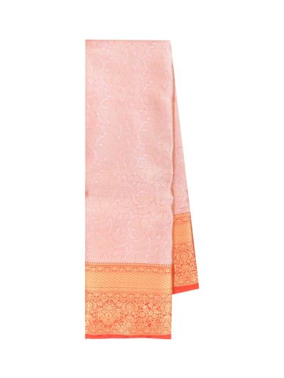 Gracecharm Gift Art Silk Floral Creeper Jaal with Geometric Lattice Pallu Saree
