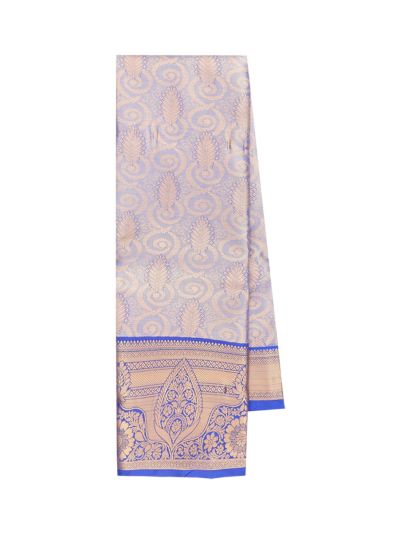 Gracecharm Gift Art Silk Spiral Jaal with Leaf Medallion Pallu Saree