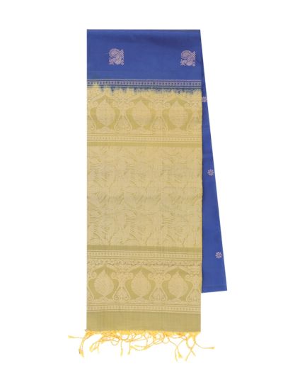 Gracecharm Soft Silk Annapakshi and Floral Butta with Leaf Motif Pallu Saree
