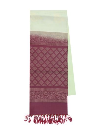Gracecharm Soft Silk Chakra Butta with Diamond Geometric Pallu Saree
