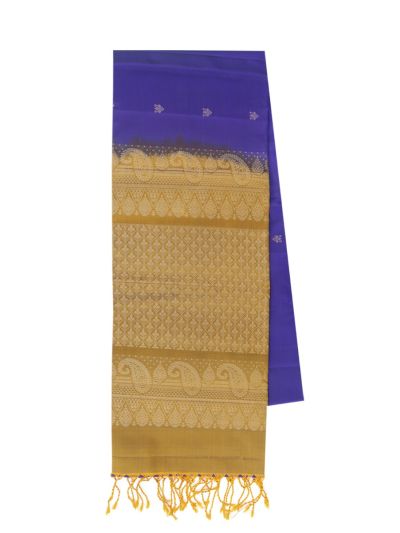Gracecharm Soft Silk Small Butta with Diamond Lattice Pallu Saree