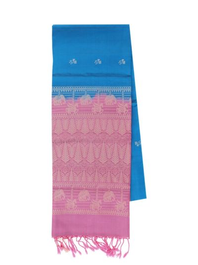 Gracecharm Soft Silk Small Butta with Elephant Pallu Saree