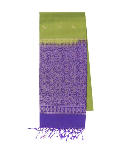 Gracecharm Soft Silk Small Butta with Floral Vine Jaal Pallu Saree