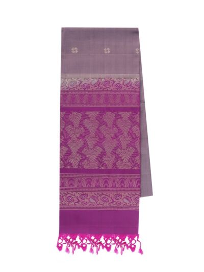 Gracecharm Soft Silk Geometric Butta with Contrast Border Saree