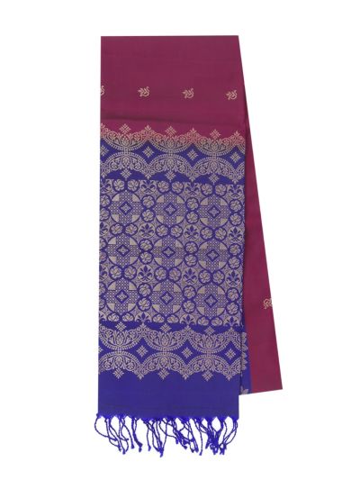 Gracecharm Soft Silk Butta with Floral Geometric Jaal Pallu Saree