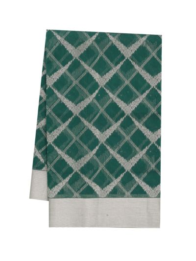 Gracecharm Kora Silk Cotton Floral Diamond Lattice Jaal Saree