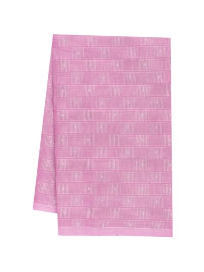 Gracecharm Kora Silk Cotton Geometric Check Butta Saree