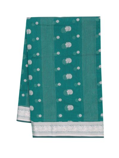 Gracecharm Kora Silk Cotton Stripe with Floral Butta Saree