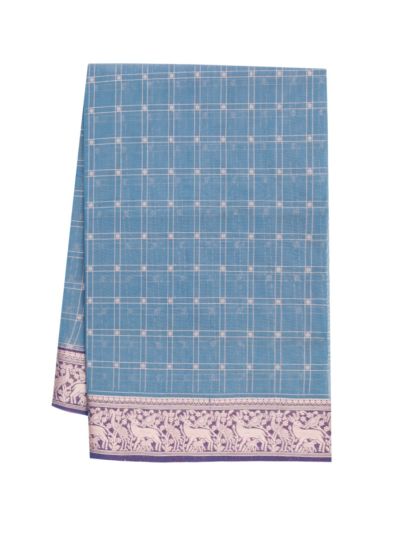 Gracecharm Kora Silk Cotton Window Check with Micro Check Pallu Saree