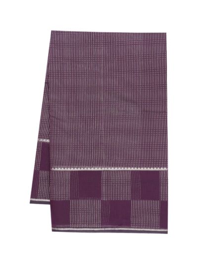 Gracecharm Kora Silk Cotton Fine Stripe with Geometric Pallu Saree
