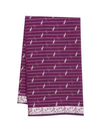Gracecharm Kora Silk Cotton Bird Butta with Bird Vine Pallu Saree