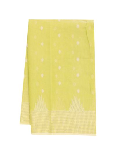 Gracecharm Kora Silk Cotton Small Butta with Geometric Pallu Saree
