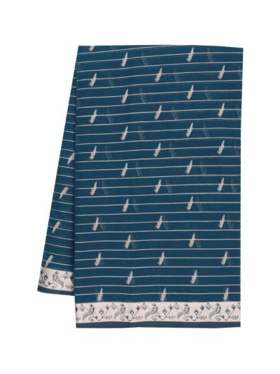 Gracecharm Kora Silk Cotton Bird Butta with Bird Vine Pallu Saree