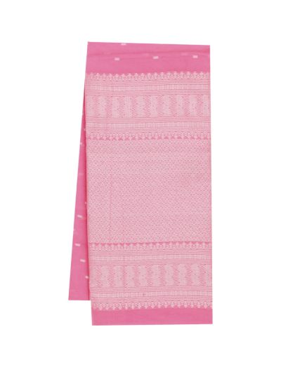 Gracecharm Kora Silk Cotton Dash Butta with Geometric Pallu Saree