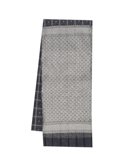 Gracecharm Kora Silk Cotton Window Check Butta with Diamond Pallu Saree