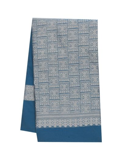 Gracecharm Silk Cotton Square Butta and Dot Border Saree