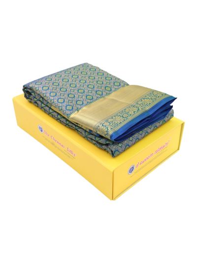 Gracecharm Pure Silk Floral Jaal with Paisley Pallu and Zari Border Saree