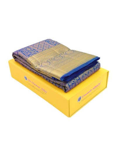 Gracecharm Pure Silk Floral Jaal with Teardrop Pallu and Zari Border Saree
