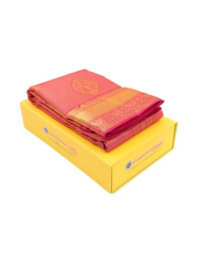 Gracecharm Pure Silk Teardrop Butta with Paisley Pallu and Zari Border Saree