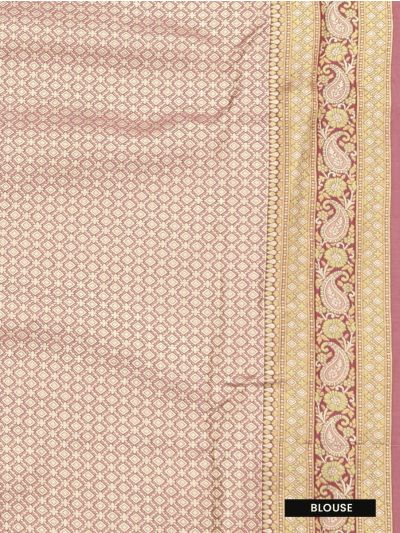 Gracecharm Mashru Kanjivaram Silk Floral Bouquet Medallion Jaal Saree