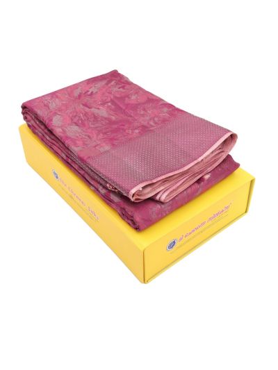Vivaha Kanchipuram Pure Silk Floral Jaal with Striped Pallu Saree