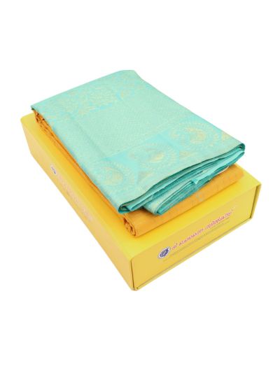 Vivaha Kanchipuram Pure Silk Zari Checks with Contrast Zari Border Saree