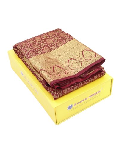 Gracecharm Pure Silk Floral Jaal with Ornamental Pallu Saree