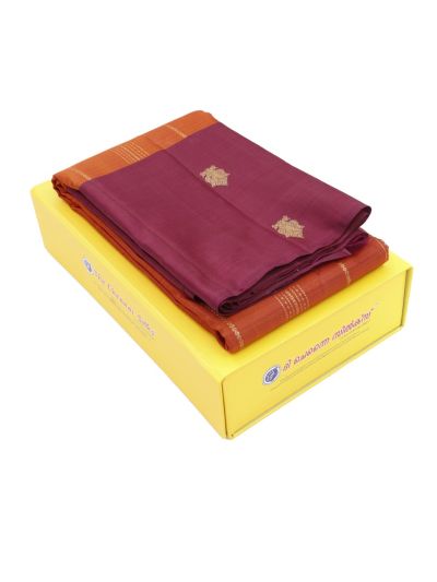 Vivaha Kanchipuram Pure Silk Traditional Motif with Contrast Border Saree