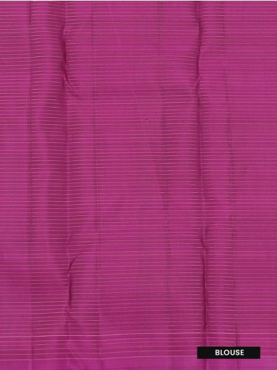 Pure Silk Fine Checks and Round Butta with Diamond Brocade Pallu Saree