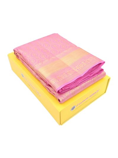 Gracecharm Pure Silk Floral Jaal with Floral Brocade Pallu Saree