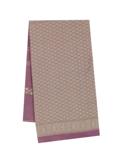Gracecharm Art Soft Silk Geometric Stripe Butta with Diamond Brocade Pallu Saree