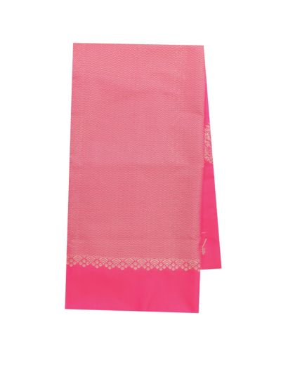 Gracecharm Art Soft Silk Leafy Butta with Chevron Brocade Pallu Saree