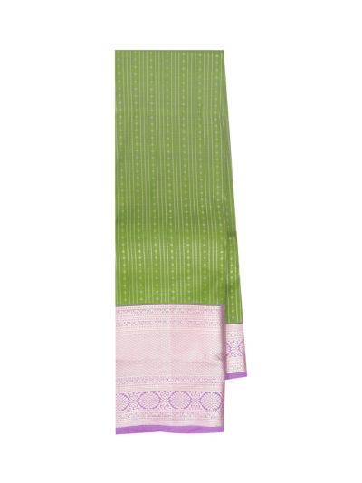 Gracecharm Gift Art Silk Stripe Jaal with Paisley Pallu Saree