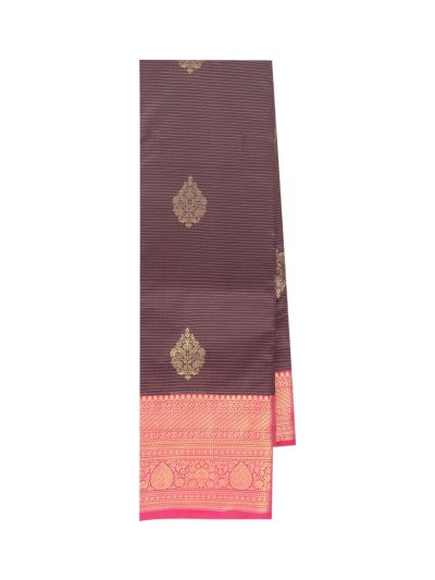 Gracecharm Gift Art Silk Stripe Butta with Diamond Brocade Pallu Saree