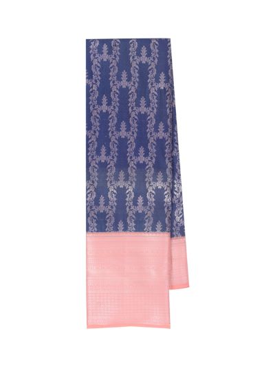 Gracecharm Gift Art Silk Floral Vine with Geometric Pallu Saree
