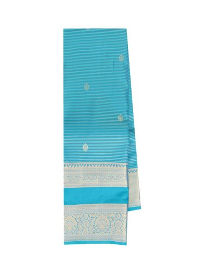 Gracecharm Gift Art Silk Stripe Butta with Diagonal Brocade Pallu Saree