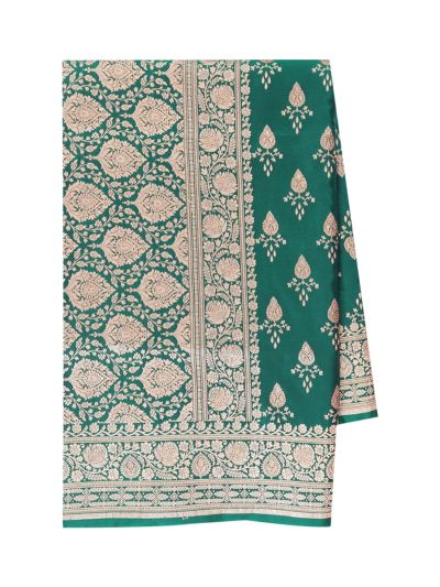 BlossomEase Semi Banarasi Paisley Butta with Floral Jaal Pallu Saree