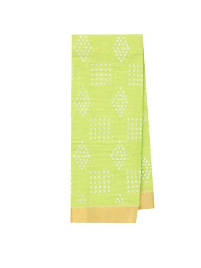 Gracecharm Elegant Chanderi Cotton Bandhani Diamond Butta Saree